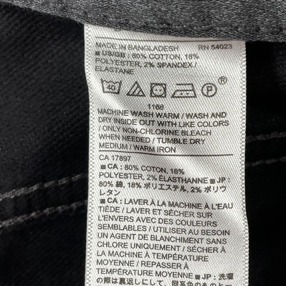 Banana Republic Jeans Mens 36x34 Gray Travel Jean Slim Fit Denim 5-Pocket Pant